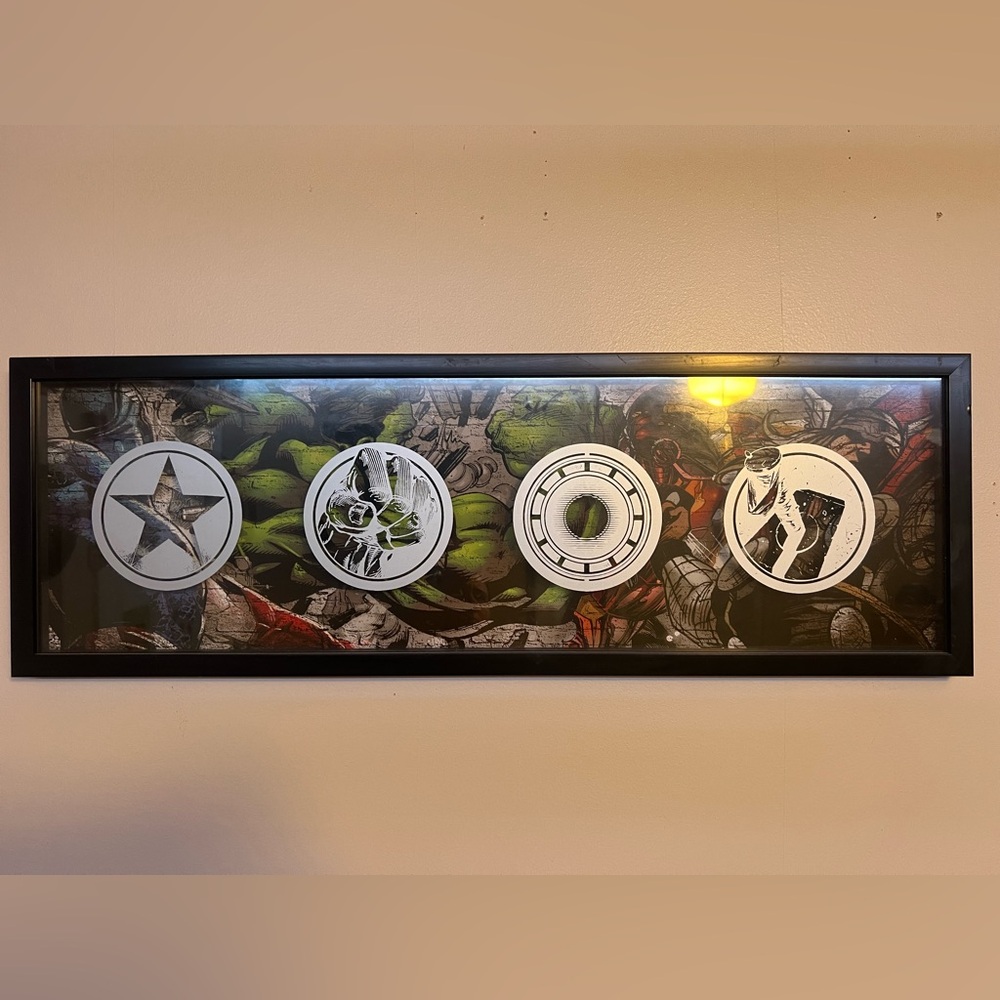 Marvel Superhero Wall Art with Black Frame